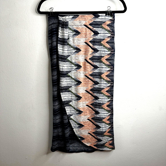 Anthropologie Maeve Plata Aztec Stripes Knit Midi Blue White & Peach XS - Picture 5 of 14